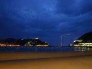 Rayos en la Playa de La Concha. San Sebastian, Guipúzcoa